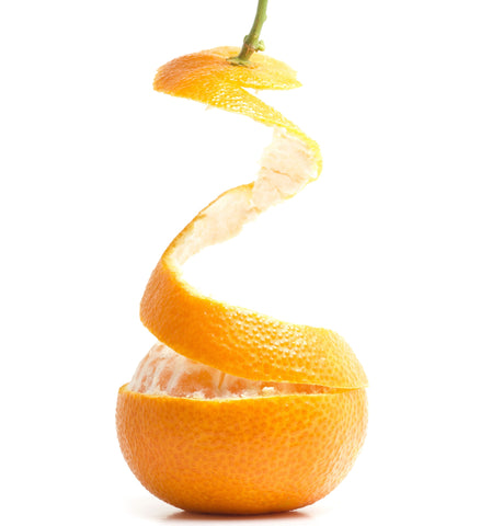 Orange with peel sliced off