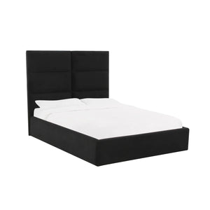 Eliana Black Velvet Bed - Be Bold Furniture