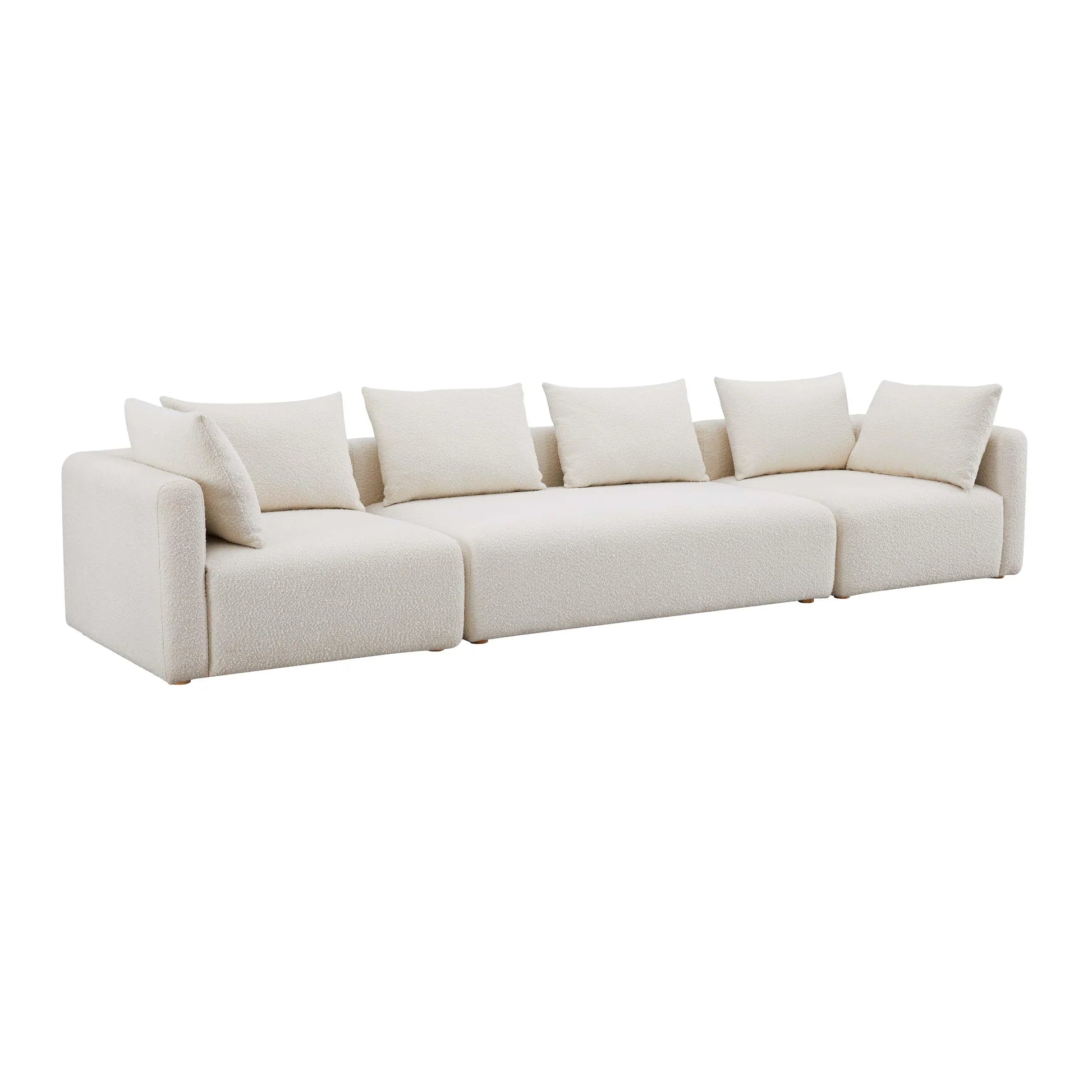 145" Long Boucle Sofa for a Hangover - Comfort Redefined