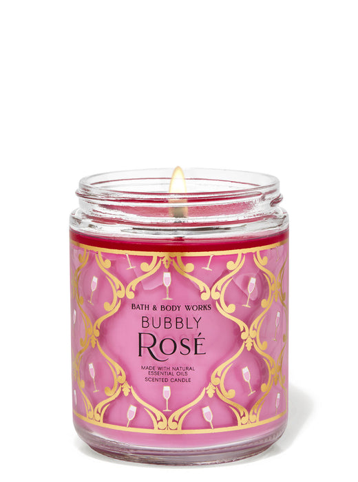 bath and body works bubbly rose candle