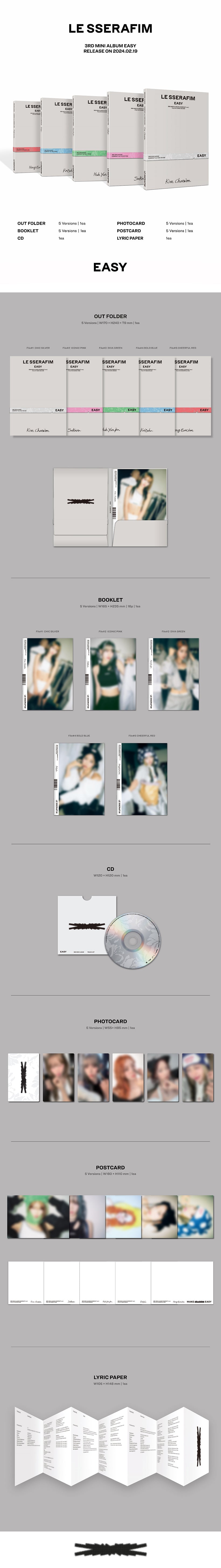 LE SSERAFIM - 3rd Mini Album EASY (COMPACT Ver.)