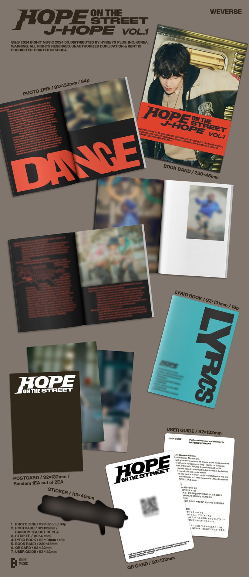 j-hope - Special Album 'HOPE ON THE STREET VOL.1' Weverse Album