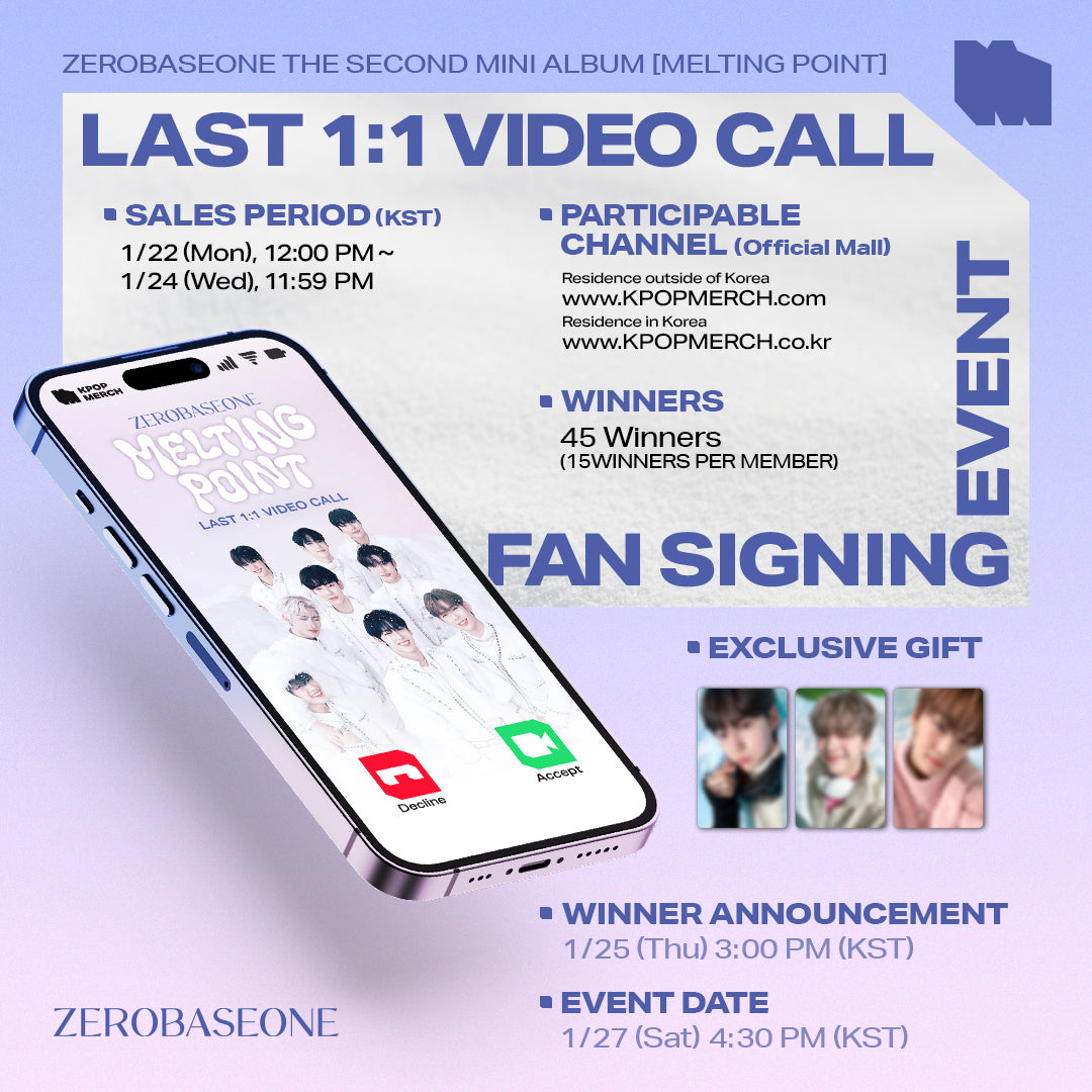 (Video Call Event) ZEROBASEONE - The 2nd Mini Album [MELTING POINT]