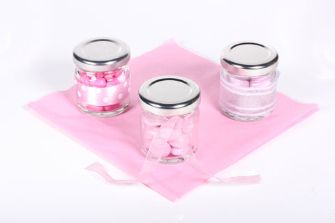 Mini Jam Jar, Small Glass Jar with Airtight Lids for Wedding Favours