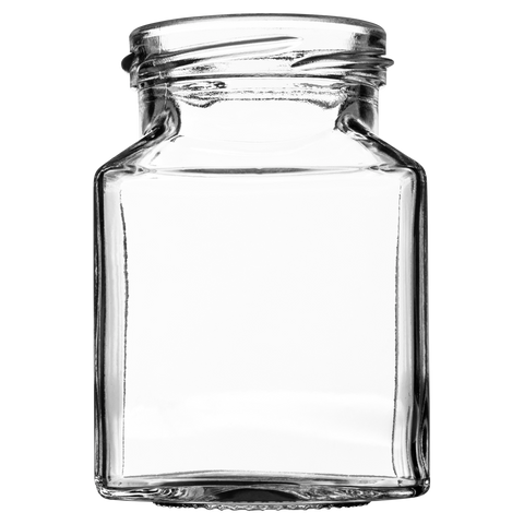 6 oz (190 ml) Oval Hexagon Glass Jar with Black Lid