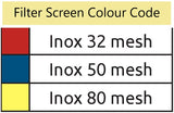 Filter screen colour codes