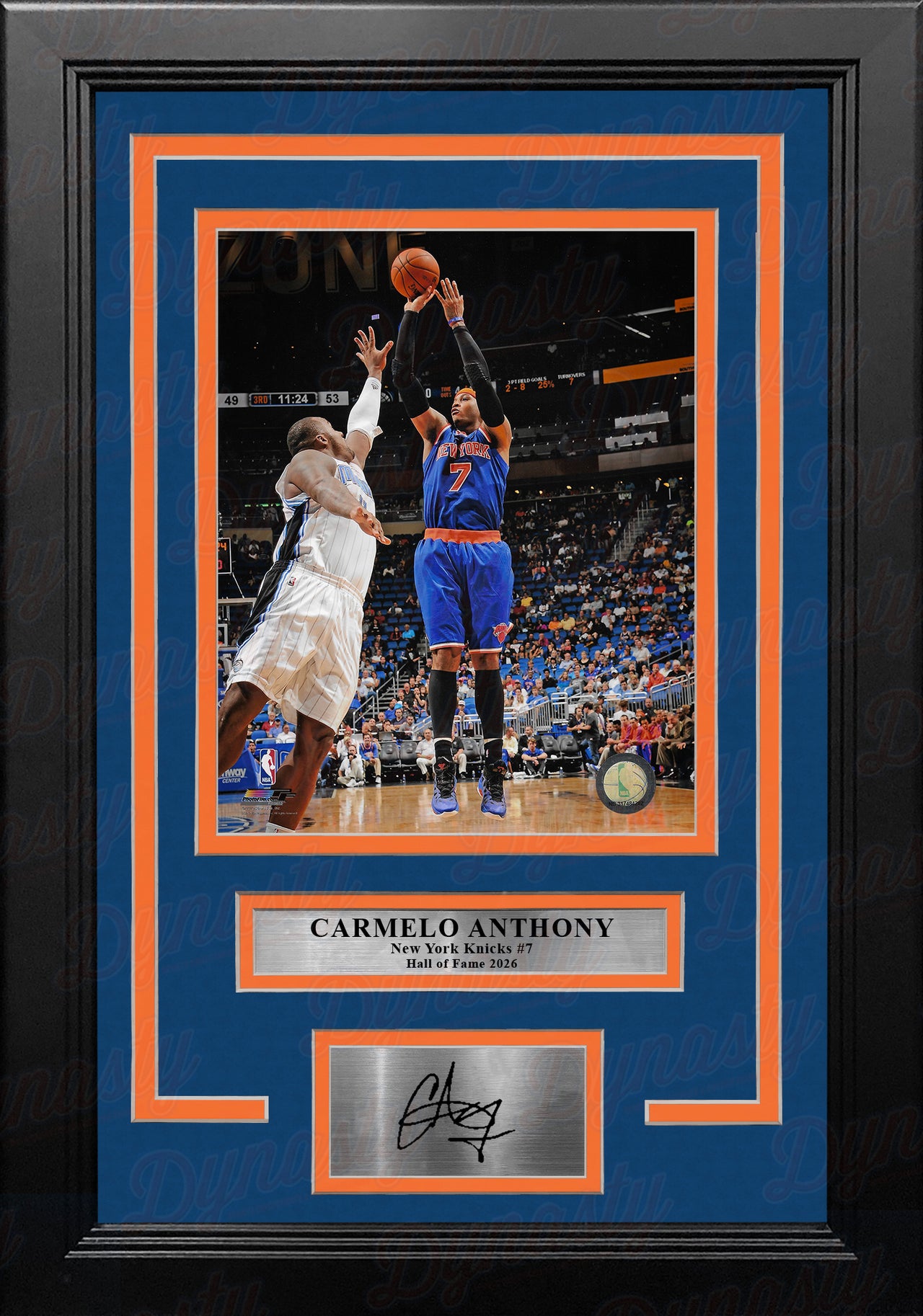 Carmelo Anthony Rookie Debut Signed 8x10 Framed Photo - SWIT Sports