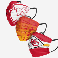 Kansas City Chiefs 3-Pack Face Masks