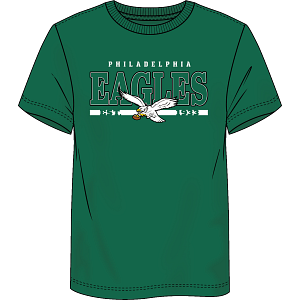 Philadelphia Eagles Throwback V-Logo Kelly Green T-Shirt
