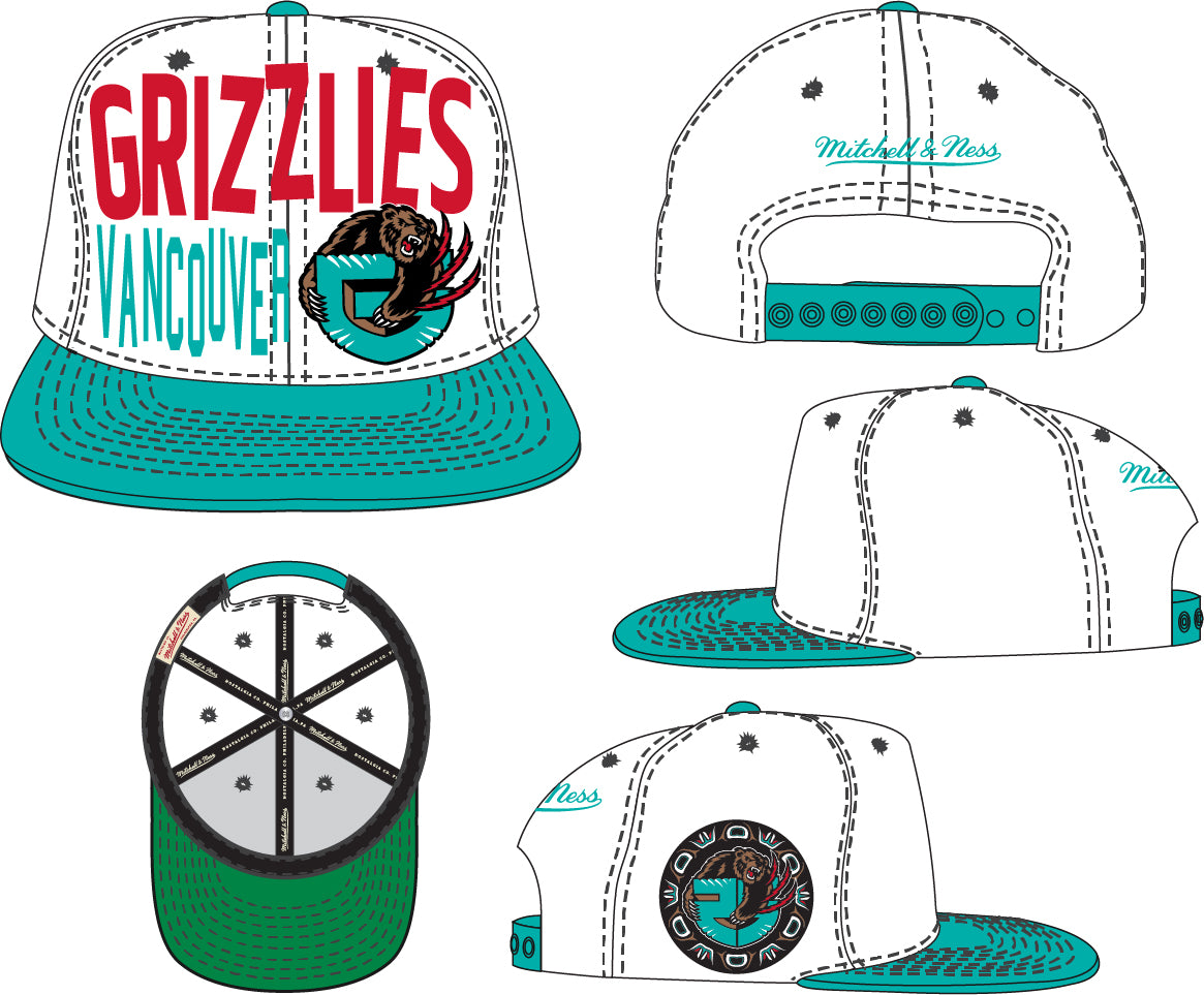 Vancouver Grizzlies Mitchell & Ness x Lids 1995-96 Inaugural Season  Hardwood Classics Gift Box Snapback Hat - Teal