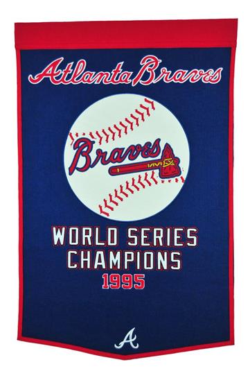 Atlanta Braves 1995 World Series Champions Felt Flag Pennant