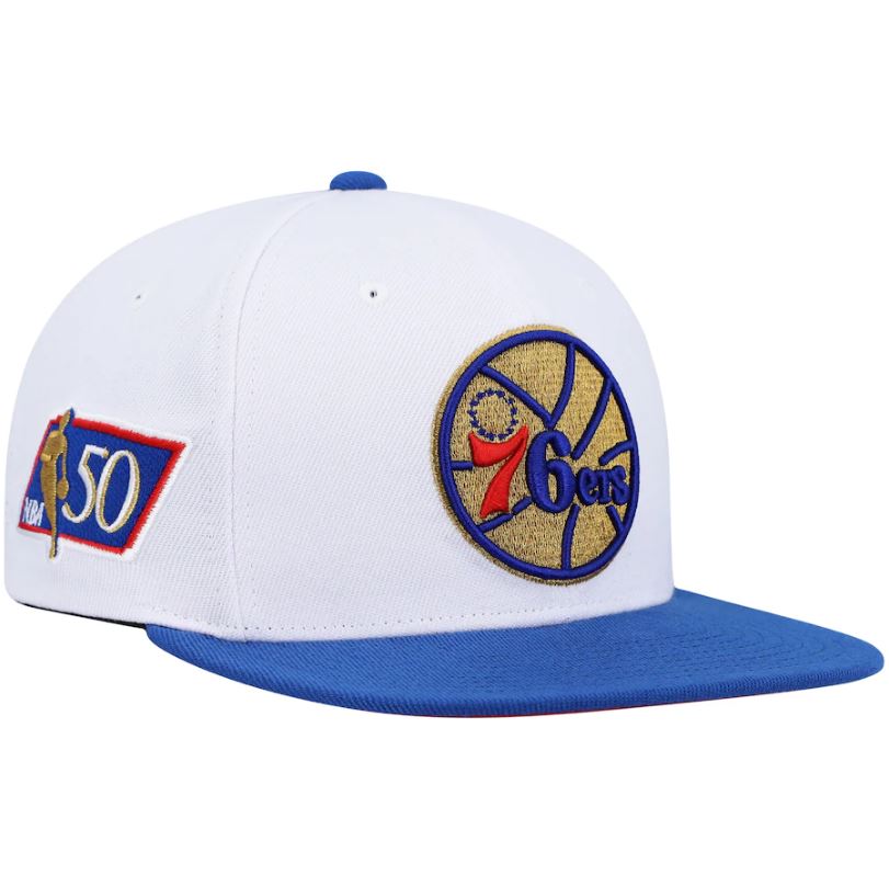 Vintage Philadelphia 76ers Sixers Snapback Hat AJD Lucky Stripes Trucker  Cap Nba