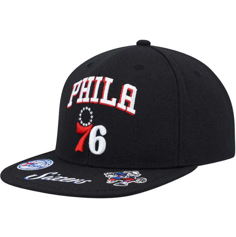 Philadelphia 76ers Mitchell & Ness Front Loaded Hardwood Classics Snapback  Hat