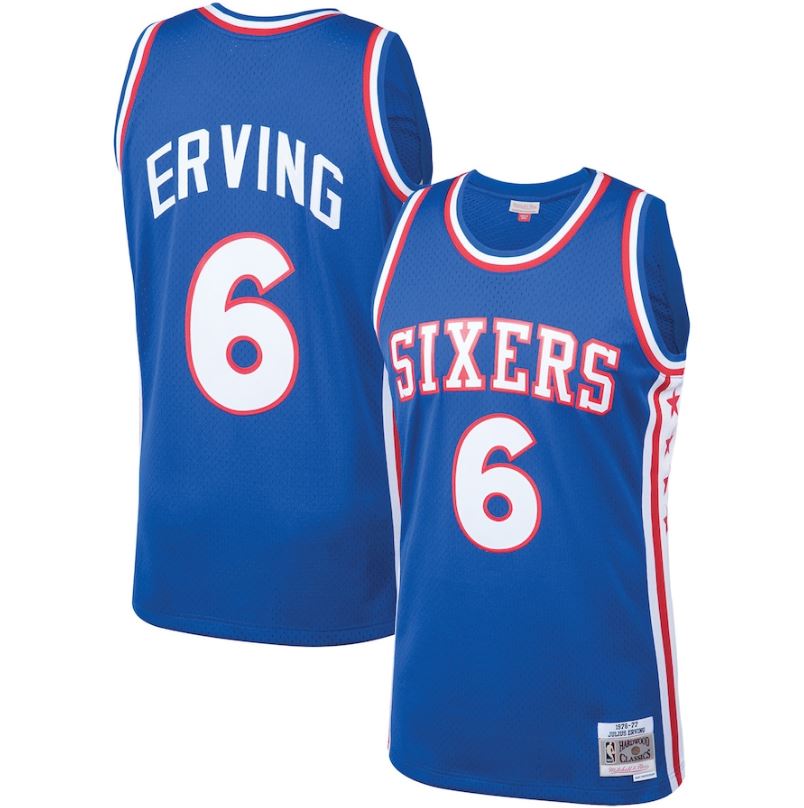 Hardwood Classics Mitchell & Ness 99-00 Sixers Allen Iverson Blue Bask