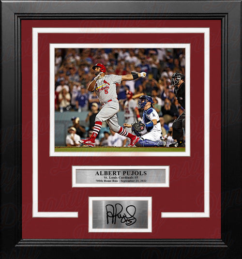 ALBERT PUJOLS ST. LOUIS CARDINALS 8 X 10 PHOTO ART WITH ULTRA PRO TOPLOADER