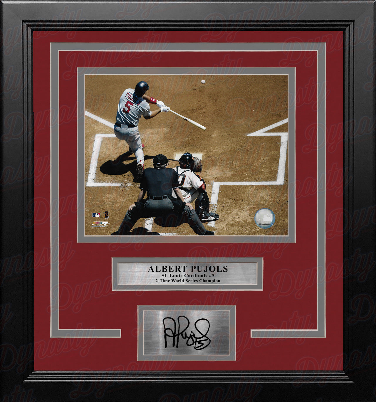 St. Louis Cardinals Albert Pujols & Yadier Molina Fanatics Authentic Framed  20 x 24 Career Accomplishments Collage with a Capsule of Game-Used Dirt