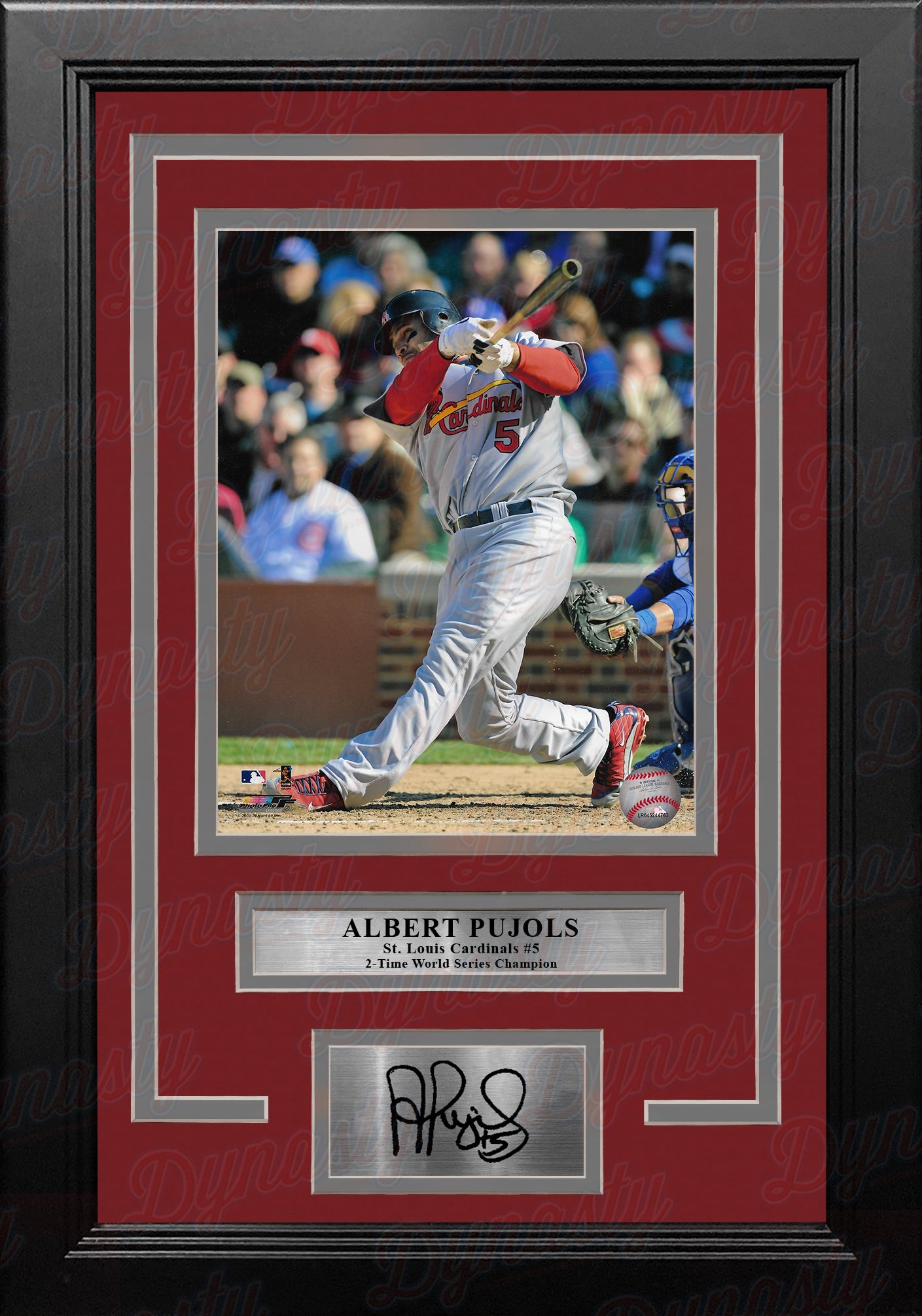Albert Pujols 700th Home Run St. Louis Cardinals 8 x 10 Framed Baseball  Photo with Engraved Autograph