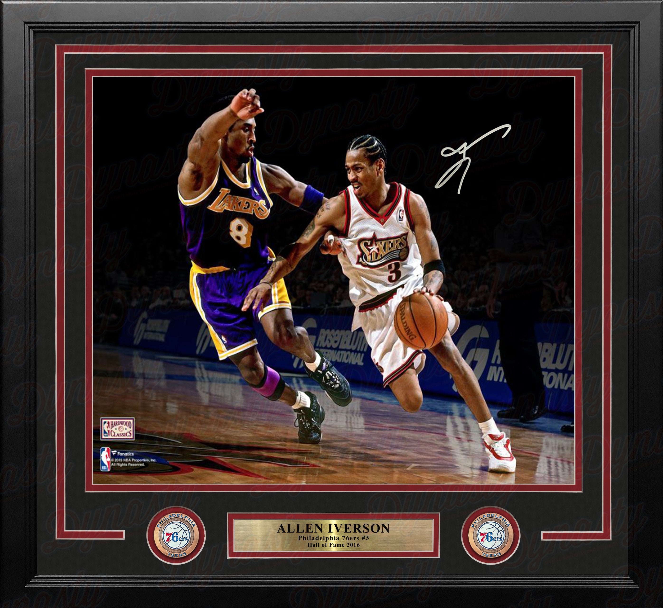 Allen Iverson Autographed Philadelphia 76ers 16x20 Photo Framed BAS Signed  Kobe - Inscriptagraphs Memorabilia