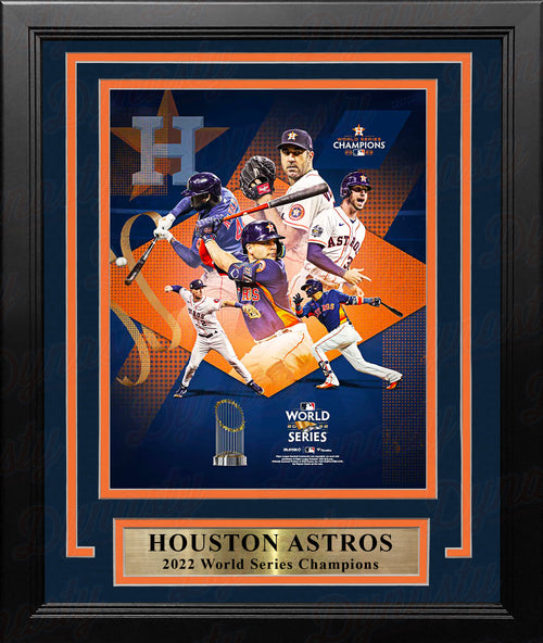 Framed Houston Astros 2022 World Series Champions Facsimile Laser