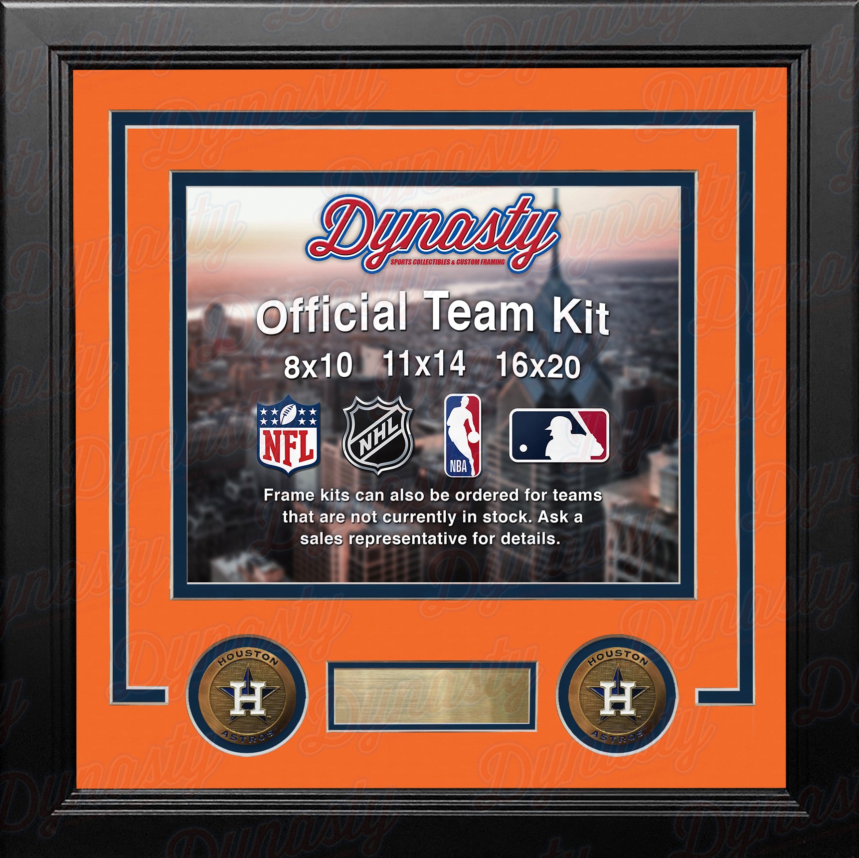 Atlanta Braves Custom MLB Baseball 11x14 Picture Frame Kit (Multiple Colors)