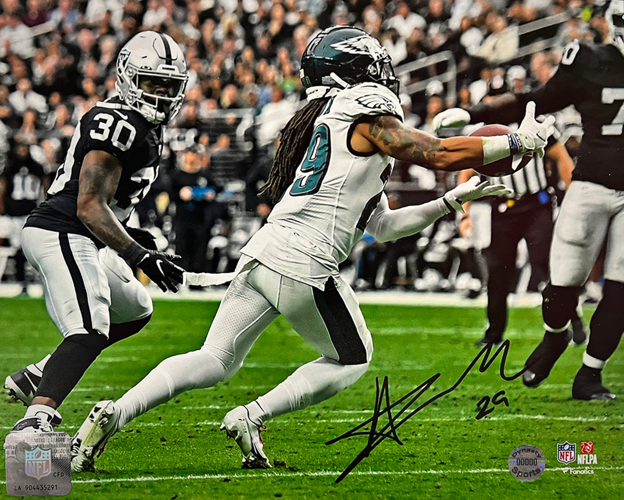 Jordan Davis Philadelphia Eagles Autographed Spotlight Framed Football  Photo - Dynasty Sports & Framing