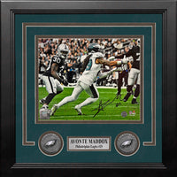 Cam Jurgens in Stance Philadelphia Eagles Autographed Framed Blackout  Football Photo