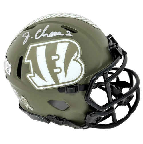Ja'Marr Chase Autographed Cincinnati Bengals Flash Mini Helmet W/ Who -  Famous Ink