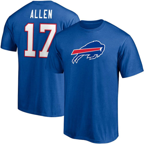 NFL Team Apparel Youth Buffalo Bills Josh Allen #17 Royal Player T