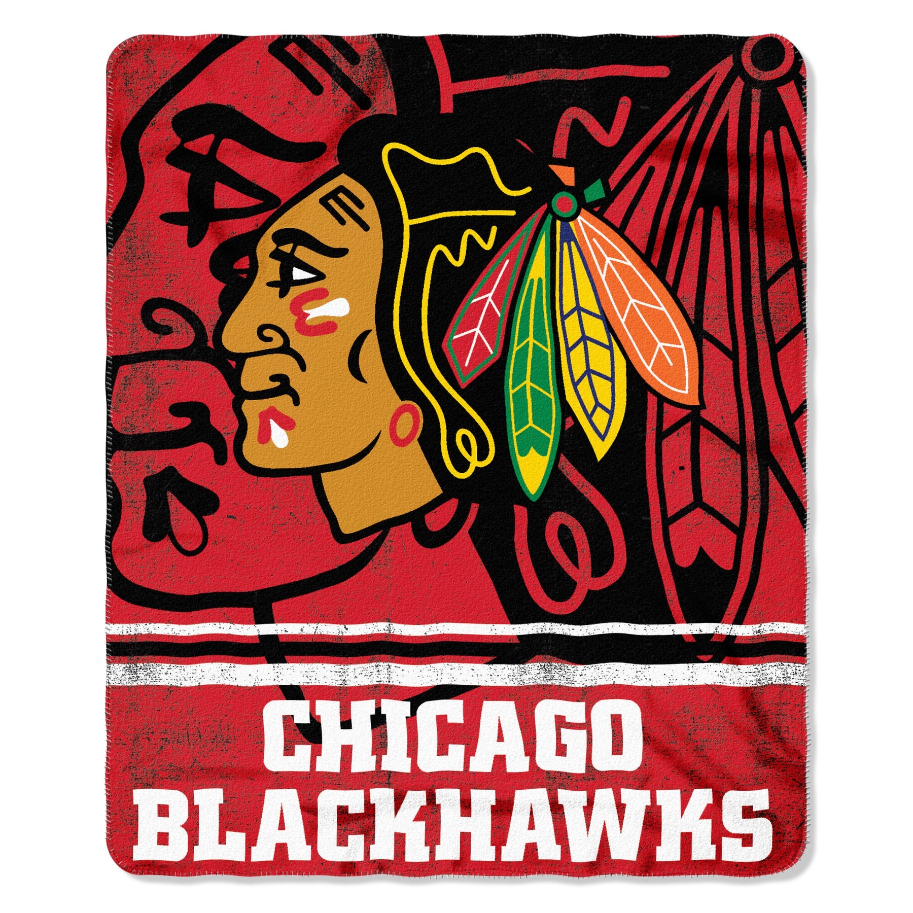 Chicago Blackhawks Nhl Hockey 50 X 60 Fade Away Fleece Blanket Dynasty Sports Framing