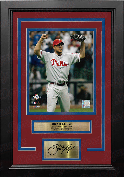 BRAD LIDGE PHILLIES MLB 2008 WORLD SERIES PINSTRIPS