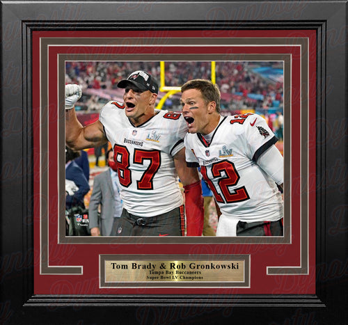 Tom Brady & Rob Gronkowski Super Bowl LV Champions Tampa Bay Buccaneers 8  x 10 Football Photo - Dynasty Sports & Framing