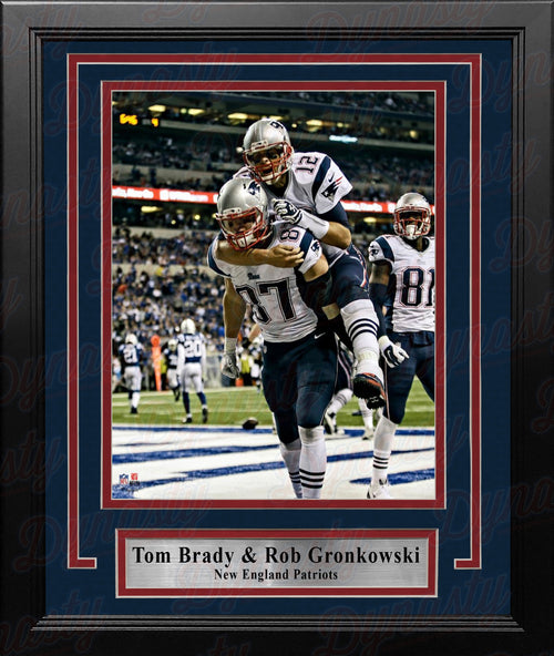 Rob Gronkowski Touchdown Spike New England Patriots 8 x 10 Framed  Football Photo