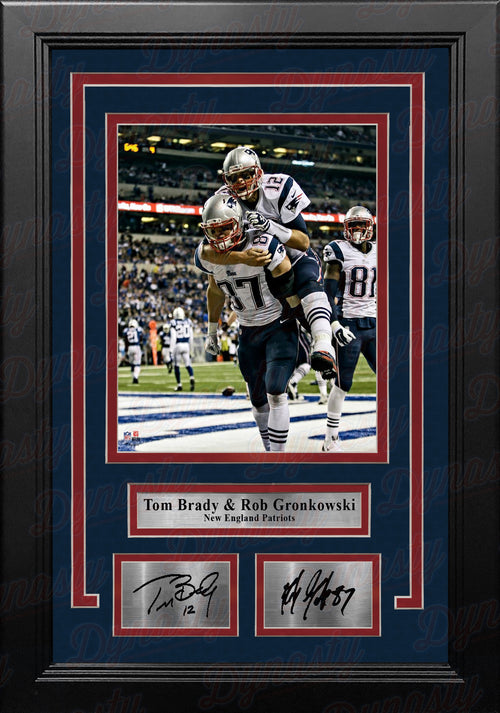 Framed Autographed/Signed Tom Brady New England Patriots Signature