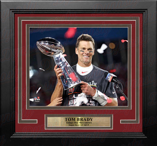 Tom Brady 7 Super Bowl Rings+7 MVP Trophy New England Tampa Bay Buccaneers  7-piece suit+Wood Box