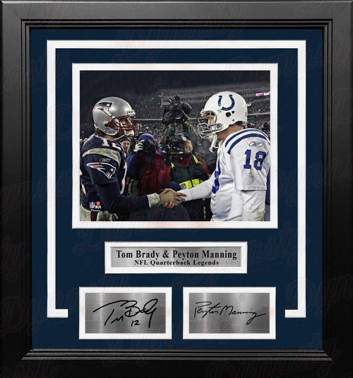 Tom Brady & Peyton Manning Signed Photo Custom Framed to 25x26 Fanatic –  Super Sports Center