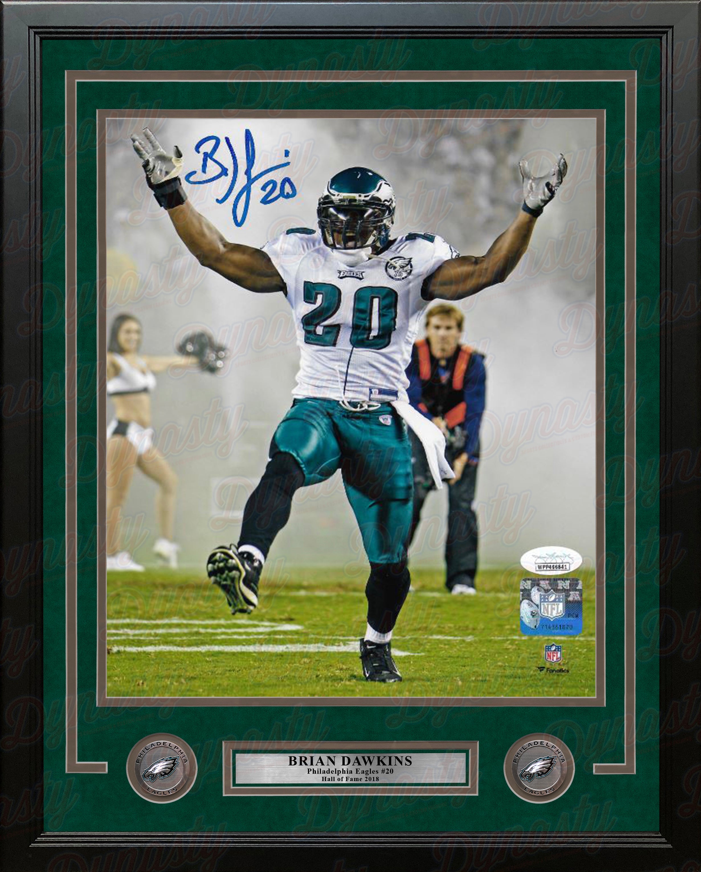 Philadelphia Eagles Brian Dawkins Framed Autographed 16x20 Photo