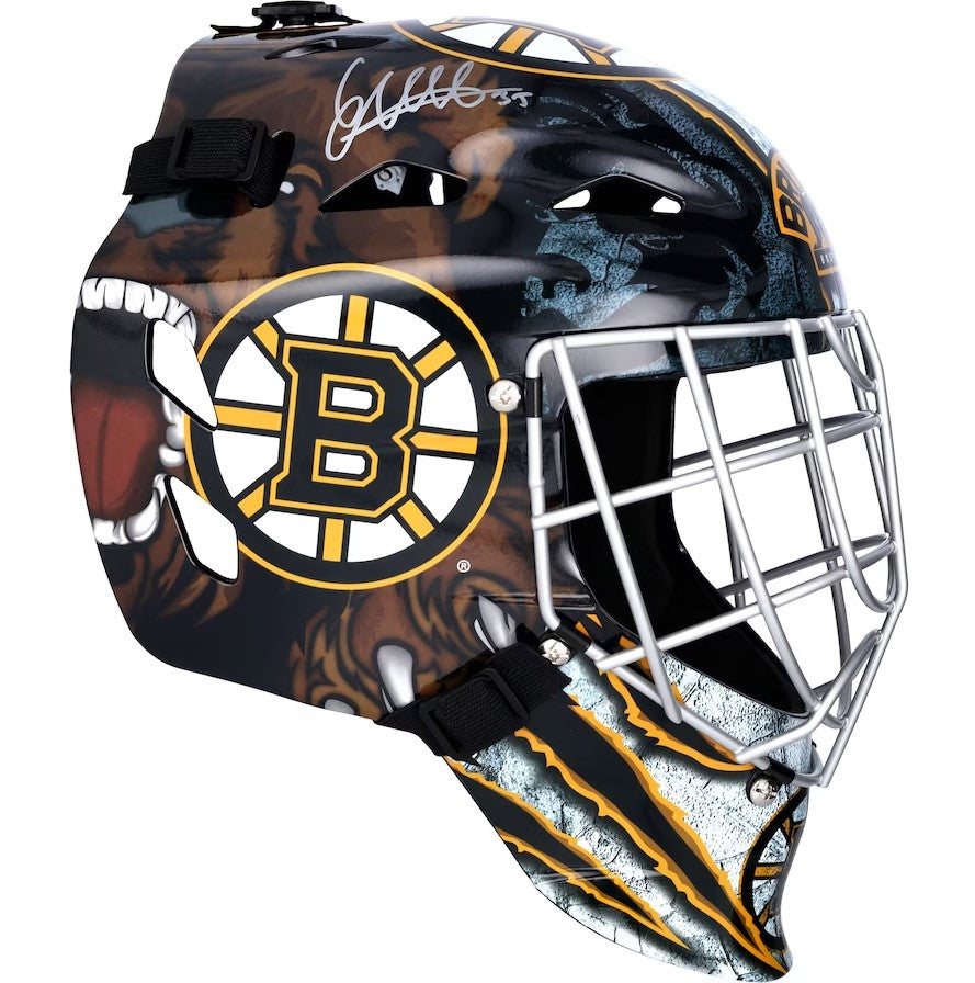 Linus Ullmark Boston Bruins Autographed NHL Hockey Goalie Replica Mask Dynasty Sports & Framing