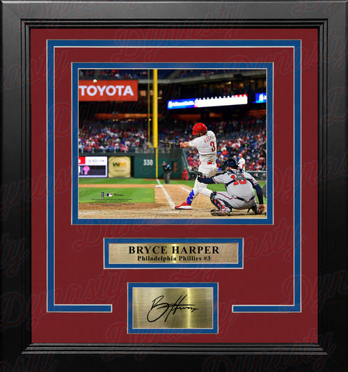 Bryce Harper NLCS MVP Home Run Framed Photo Wall Decor Phillies Laser  Signature