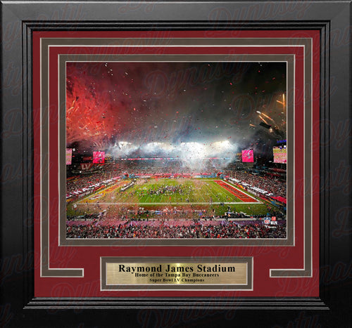 Tom Brady & Rob Gronkowski Super Bowl LV Champions Tampa Bay Buccaneers  8x10 Framed Football Photo - Dynasty Sports & Framing