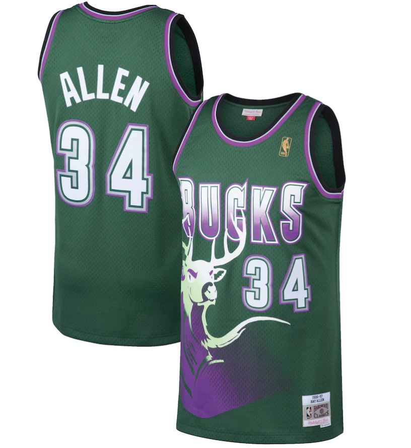 Ray Allen Milwaukee Bucks Black Youth 8-20 Hardwood Classic Soul Swingman  Player Jersey