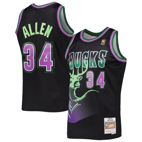 Ray Allen Milwaukee Bucks Mitchell & Ness NBA Authentic Jersey 2000-20 –  Cowing Robards Sports