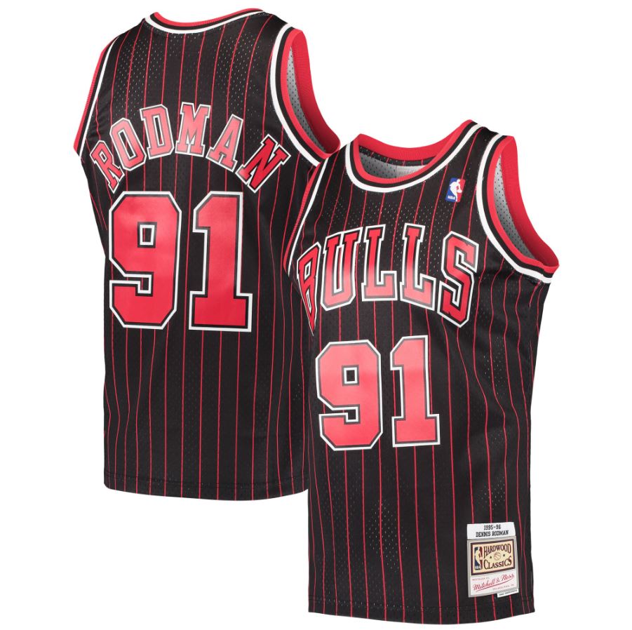 Men's Mitchell & Ness Steve Kerr Black Chicago Bulls 1995-96 Hardwood Classics Swingman Player Jersey