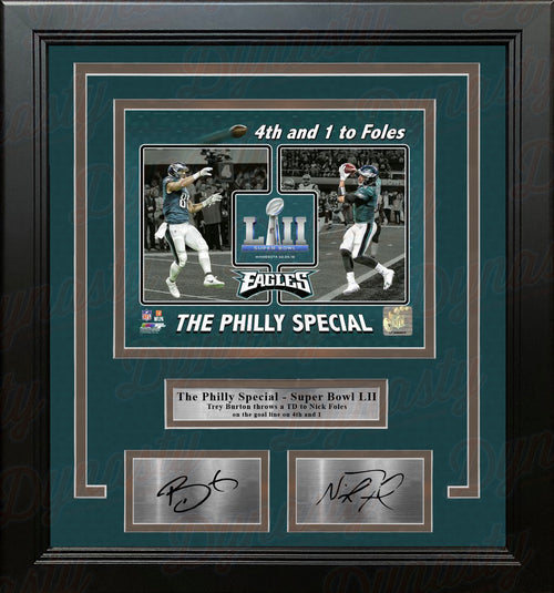 The Philly Special Eagles Super Bowl LII Collage with Engraved