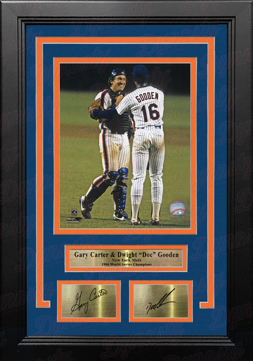 Dwight Doc Gooden Signed New York Mets 31x35 Custom Framed