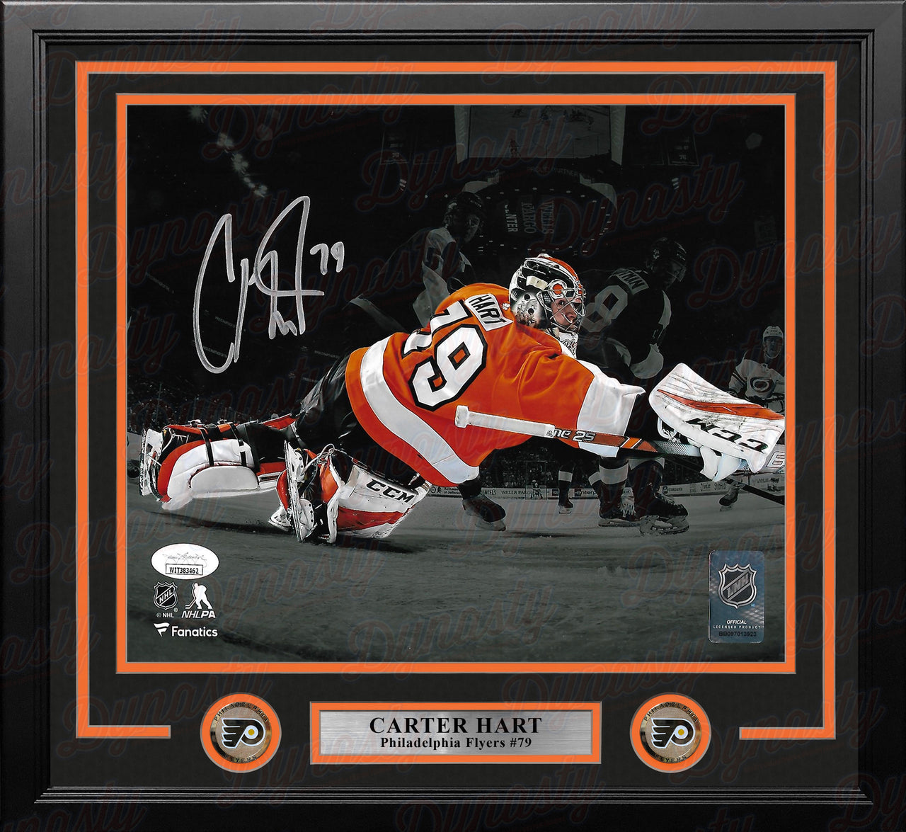 CARTER HART Autographed Philadelphia Flyers Authentic Black Jersey FANATICS