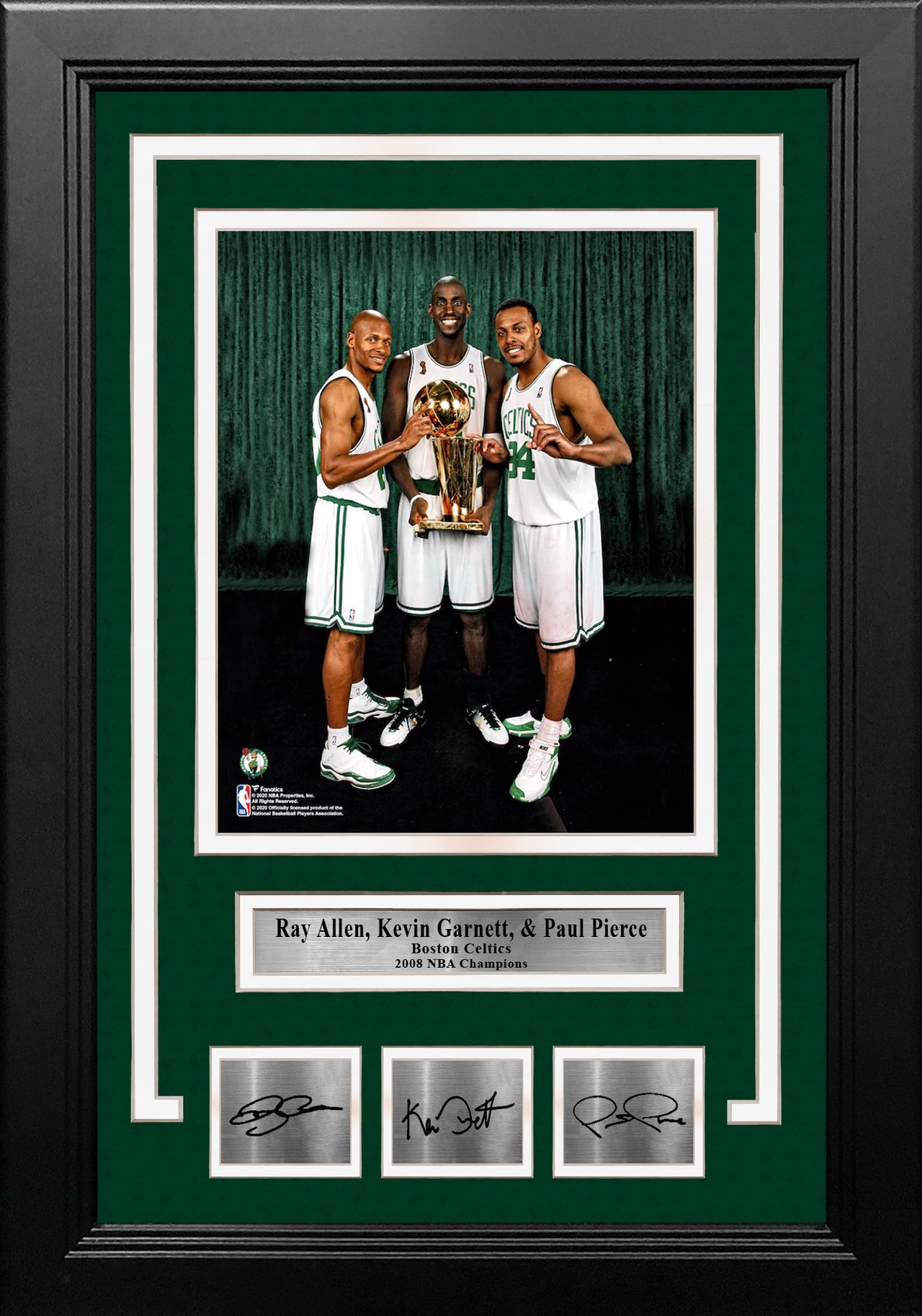 Larry Bird in Action Boston Celtics Autographed 8 x 10 Framed Basketball  Photo