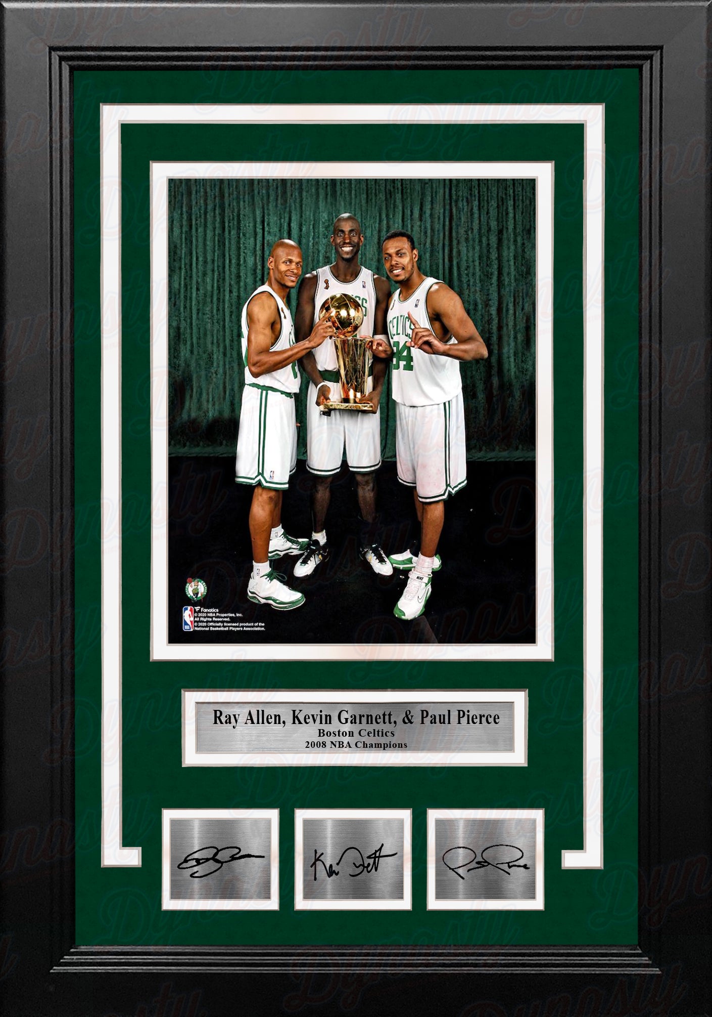 Ray Allen, Kevin Garnett, & Paul Pierce Boston Celtics 8x10 Framed Photo  with Engraved Autographs - Dynasty Sports & Framing