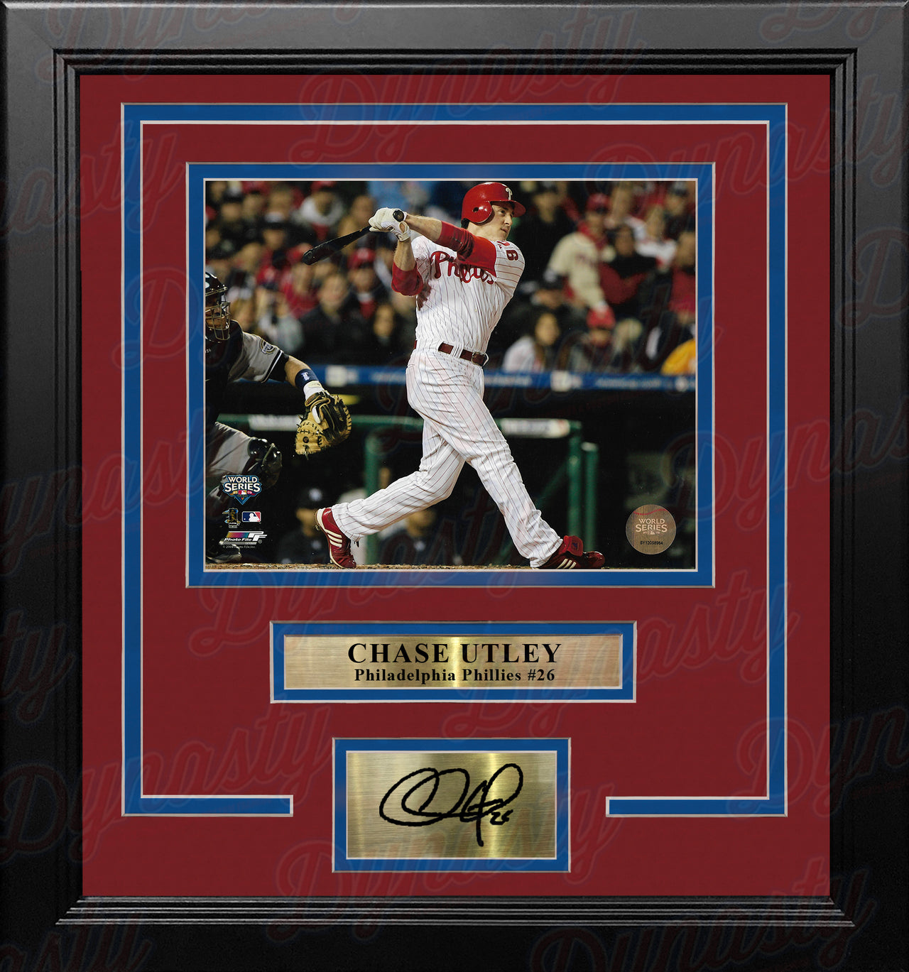 Brad Lidge & Carlos Ruiz Philadelphia Phillies World Series Autographed  16x20 Framed Baseball Photo - Dynasty Sports & Framing