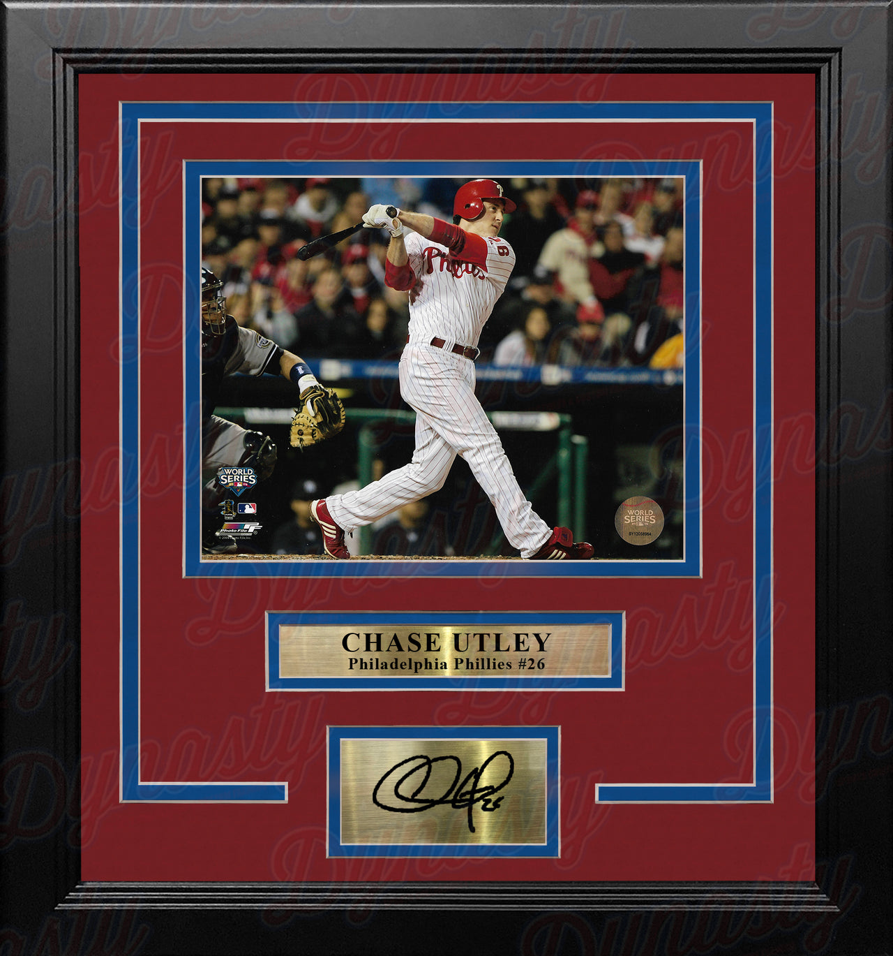 Framed Brad Lidge Carlos Ruiz Dual 2008 World Series Facsimile Laser  Engraved Signature Auto Philadelphia Phillies 15x16 Baseball Photo #2 -  Hall of Fame Sports Memorabilia