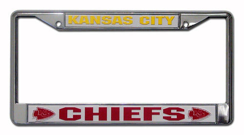 Kansas City Chiefs NFL Football Chrome License Plate Frame - Dynasty Sports & Framing 